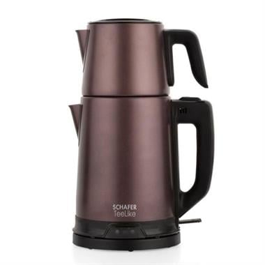 Schafer TeeLike Elektrikli Çay Makinesi 1.8L 1800W Paslanmaz Çelik Kahverengi