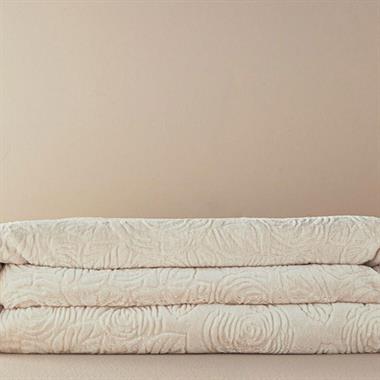 Shabby Rose Battaniye 200x220 Krem