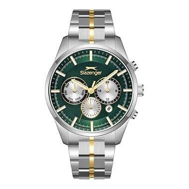 Slazenger SL.09.2483.2.04 Erkek Kol Saati – Metalik Gri & Yeşil