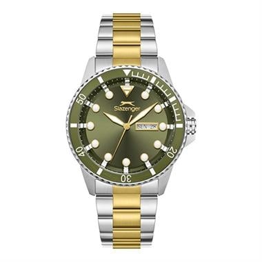 Slazenger SL.09.2544.2.05 Erkek Kol Saati – Yeşil Kadran, Çelik Bilezik