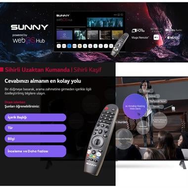 SUNNY SN43FPRL 43 İnç Full HD webOS Smart TV Sihirli Kumandalı