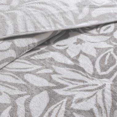 Taç Alına %100 Polyester Tek Kişilik Battaniye Gri