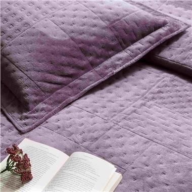 Taç Alvin Çift Kişilik Yatak Örtüsü Seti Mürdüm (4325)