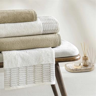 Taç Bamboo Linka Ekru Camel Aile Bornoz Seti %60 Pamuk %40 Viskoz 6 Parça