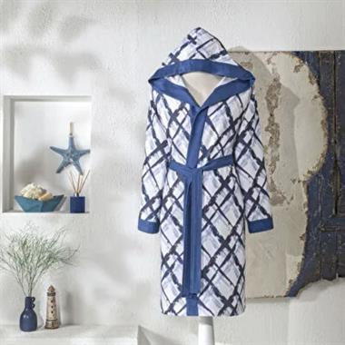 Taç Brıza Genç Bornoz L/XL Mavi