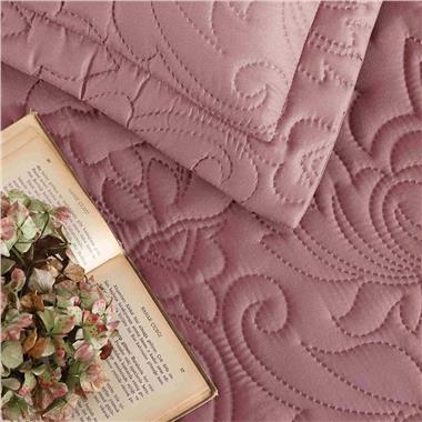 Taç Gala Tek Kişilik Yatak Örtüsü Seti Pembe (4323)