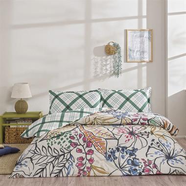 Taç Greeny Seç&Ser Çift Kişilik %100 Pamuk Nevresim Takımı 200x220 cm Yeşil