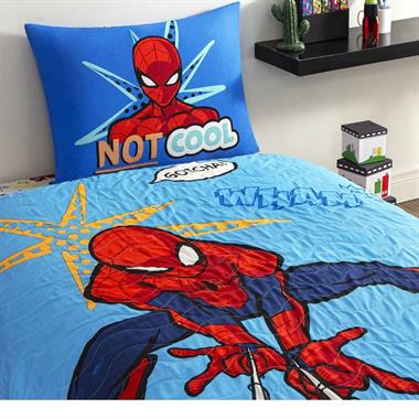Taç Lisanslı Spiderman Thwip Çocuk Nevresim Takımı 100x200