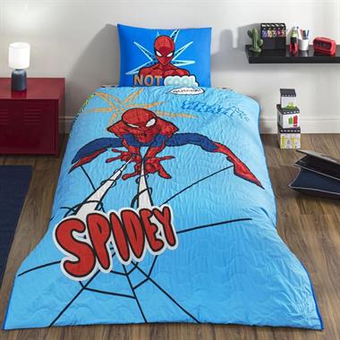 Taç Lisanslı Spiderman Thwip Çocuk Nevresim Takımı 100x200