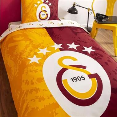 Taç Lisanslı Galatasaray 5 Yıldız %100 Pamuk Nevresim Takımı 160x220 cm Kırmızı