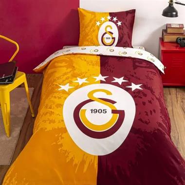 Taç Lisanslı Galatasaray 5 Yıldız %100 Pamuk Nevresim Takımı 160x220 cm Kırmızı