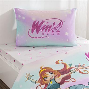 Taç Winx Magic Lisanslı %100 Pamuk Tek Kişilik Nevresim Takımı 160x220 cm