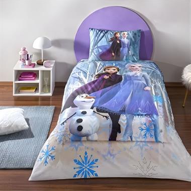 Taç Lisanslı Frozen Winter Tek Kişilik %100 Pamuk Nevresim Takımı 160x220 cm