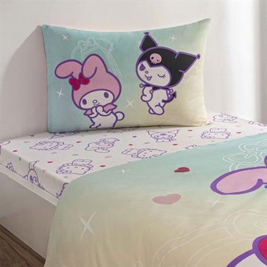 Taç Lisanslı Hello Kitty & Friends Tek Kişilik Pamuklu Nevresim Takımı 160x220 cm