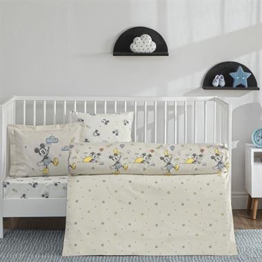 Taç Lisanslı Mickey Mouse Dream Baby %100 Pamuk Bebek Nevresim Takımı 100x150 cm