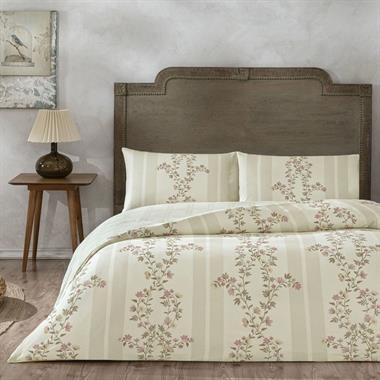 Taç Mirelune %100 Pamuk Tek Kişilik Nevresim Takımı Bej 160x220