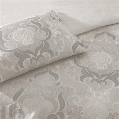 Taç Norellia Çift Kişilik %100 Pamuk Nevresim Takımı 200x220 cm Gri