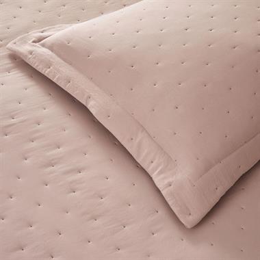 Taç Rita Çift Kişilik Yatak Örtüsü Takımı Pudra 260x250 cm (3 Parça)