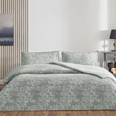 Taç Shimmer Çift Kişilik %100 Pamuk Nevresim Takımı 200x220 cm Gri (Çift Taraflı)