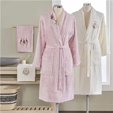 Taç May Soft Bamboo Aile Seti Pembe Ekru  (4379)