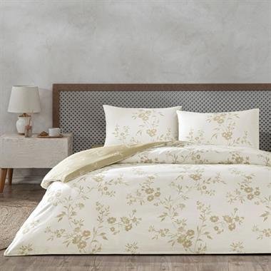 Taç Vellise Ranforce %100 Pamuk Tek Kişilik Nevresim Takımı Beyaz