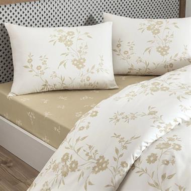 Taç Vellise Ranforce %100 Pamuk Tek Kişilik Nevresim Takımı Beyaz