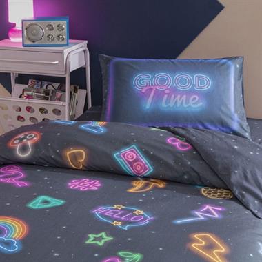 Taç Vibra Ranforce Tek Kişilik Pamuk Nevresim Takımı Mor