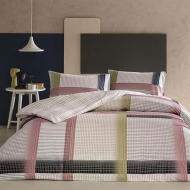 Taç Zyra Ranforce %100 Pamuk Çift Kişilik Nevresim Takımı Pembe