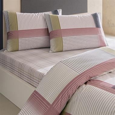 Taç Zyra Ranforce %100 Pamuk Çift Kişilik Nevresim Takımı Pembe