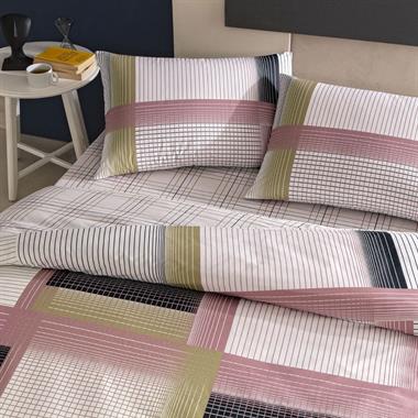 Taç Zyra Ranforce %100 Pamuk Çift Kişilik Nevresim Takımı Pembe