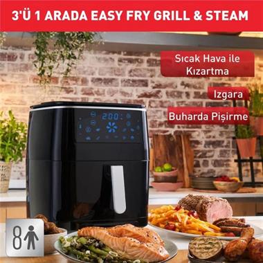 Tefal Easy Fry Grill & Steam+ 6.5 L 1700W 3ü 1 Arada Az Yağlı Fritöz