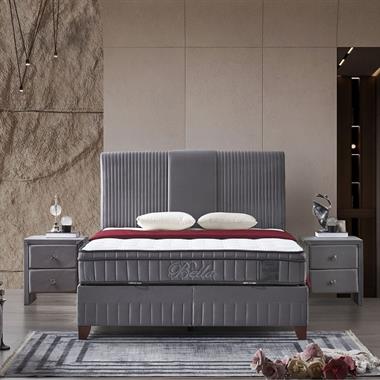 Bella 160x200 Çift Kişilik Baza, Başlık ve Double Yatak Seti