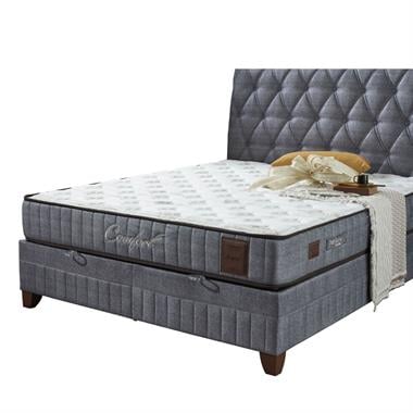 Comfort 90x190 cm Baza, Başlık ve Yatak Seti (Silver Baza)