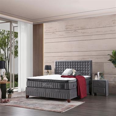 Türkmen Wooly 120lik Baza , Başlık , Yatak Set (Gri)