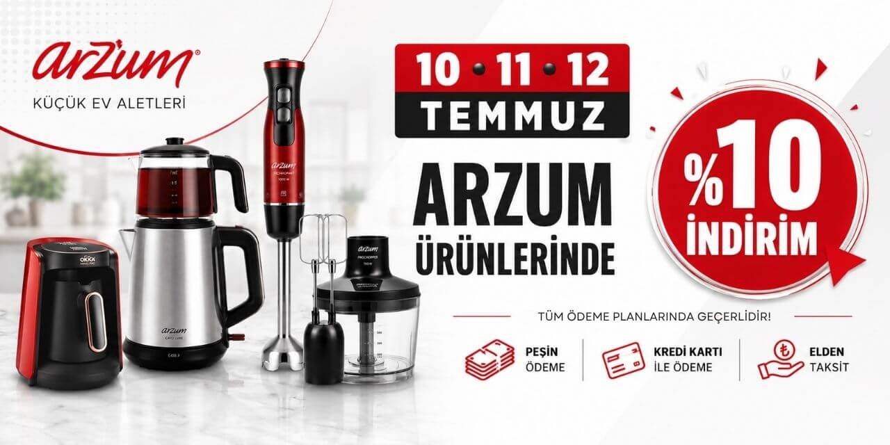 Arzum Sepette %10 İndirim