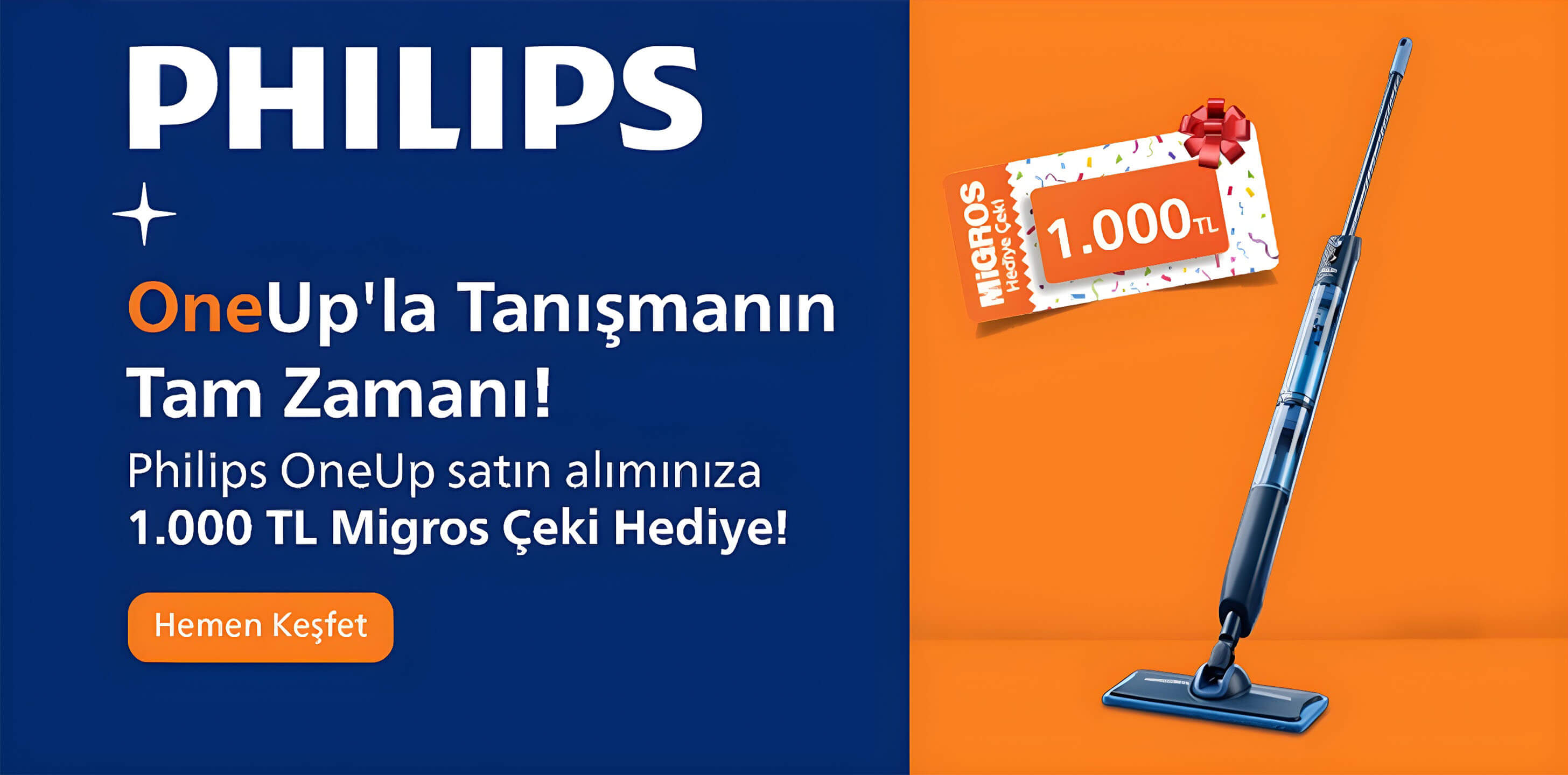Philips OneUp Satın Alımında Migros Çeki Hediye