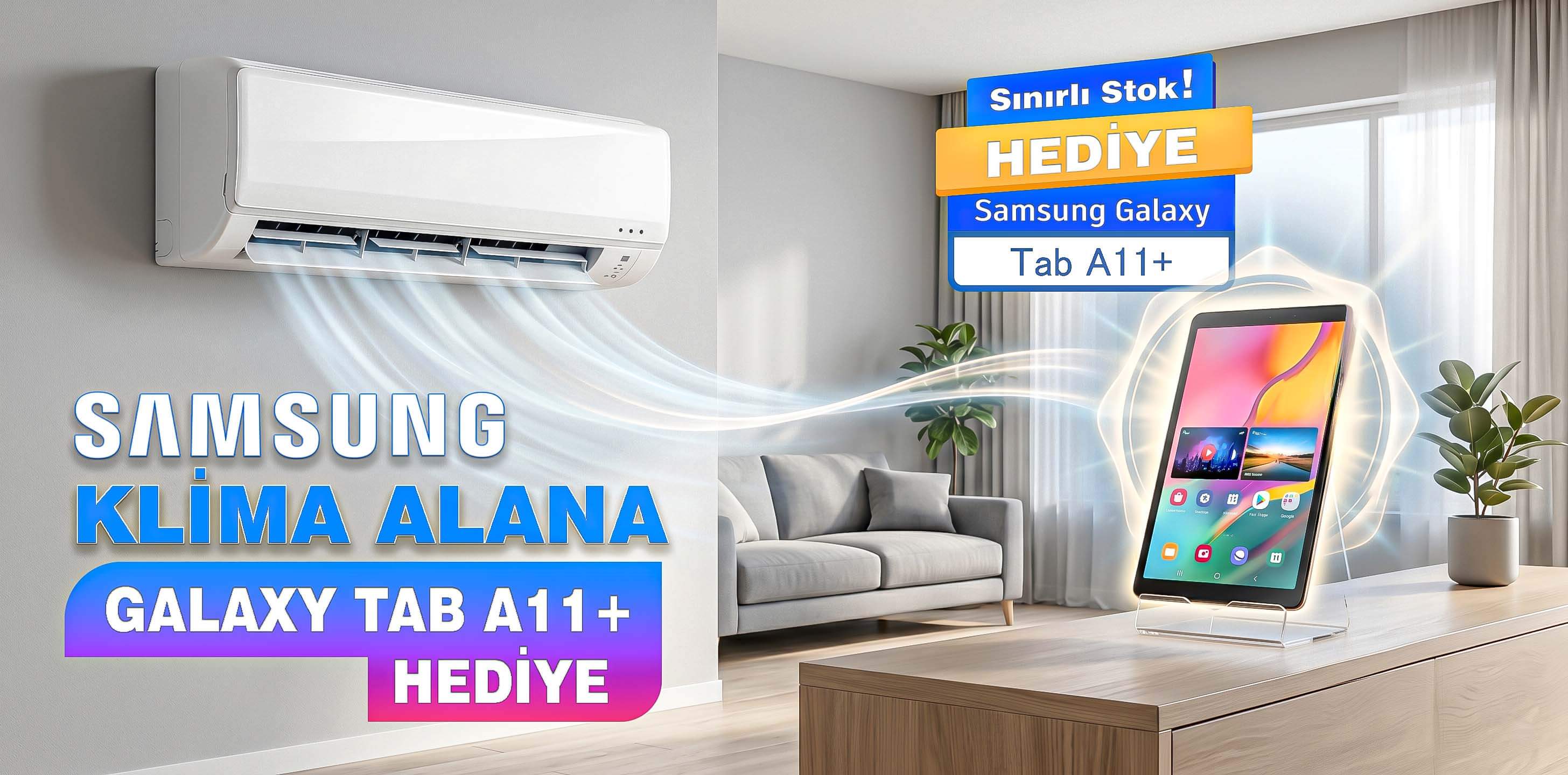 Samsung Klima Alana Tablet Hediye