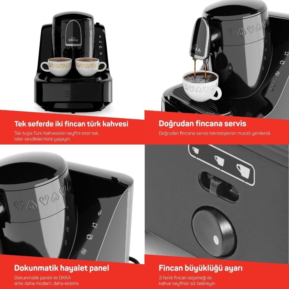 Arzum OK0040-20 Okka Elite Türk Kahvesi Makinesi Siyah-Krom