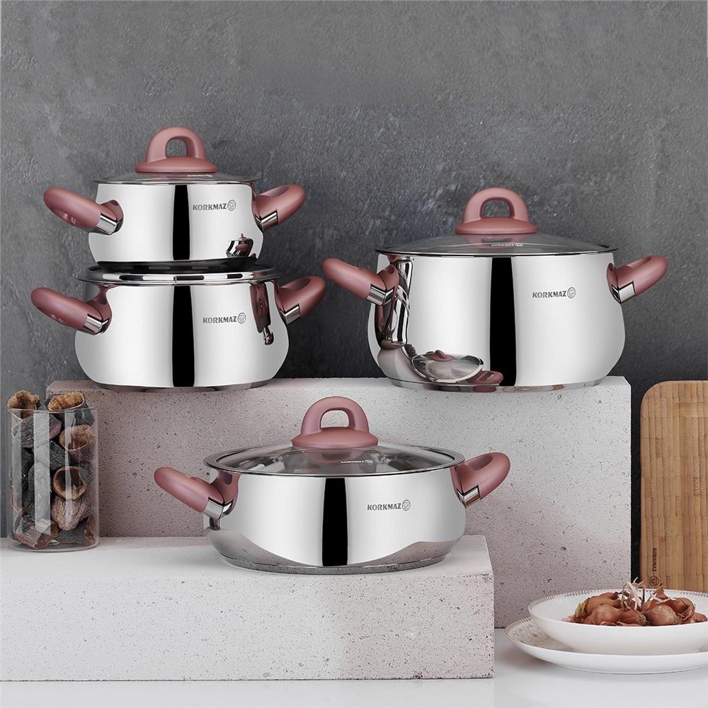 Korkmaz A1848-1 Bella Rosegold Tencere Seti | Yiğit AVM'de