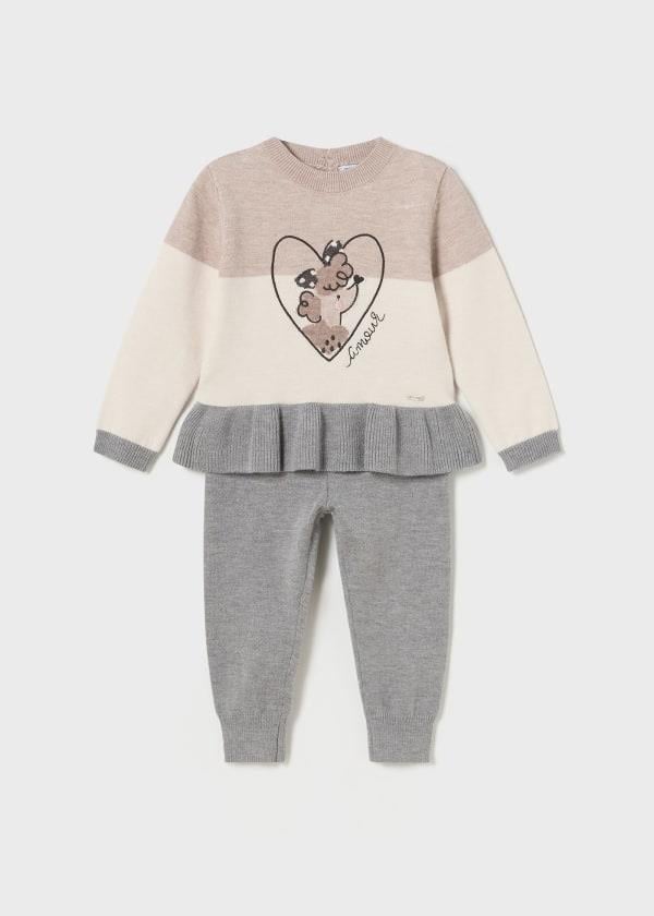 02528 MAYORAL KIZ BEBEK ALT ÜST TAKIM 2 Lİ SET