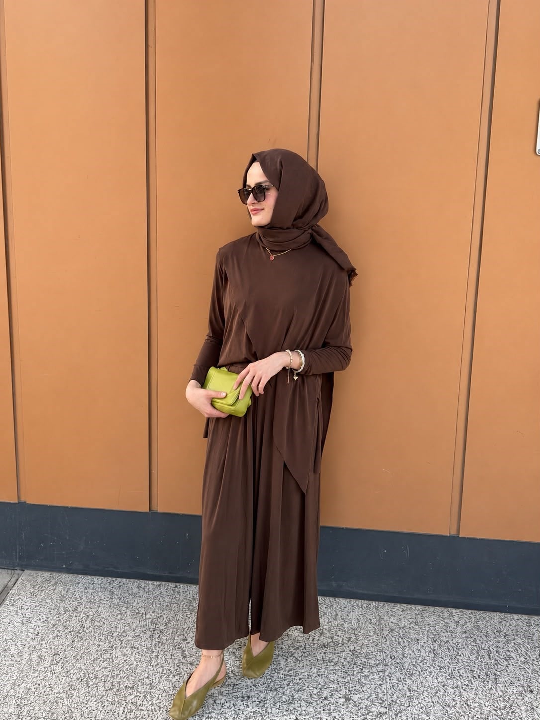 Doha Pantolonlu Rahat Takım - KAHVE