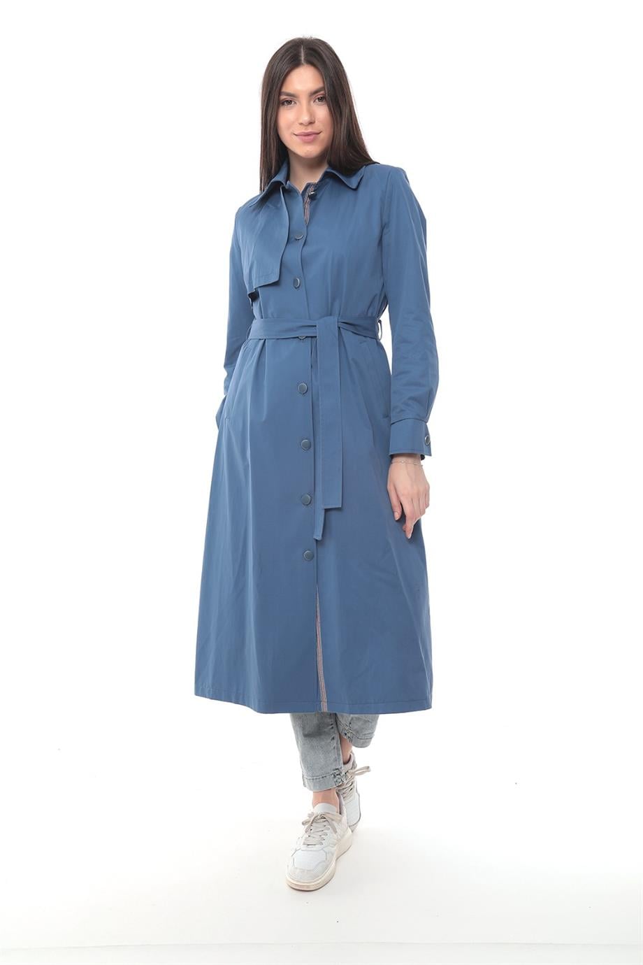 Aydan Şerit Detaylı Trençkot