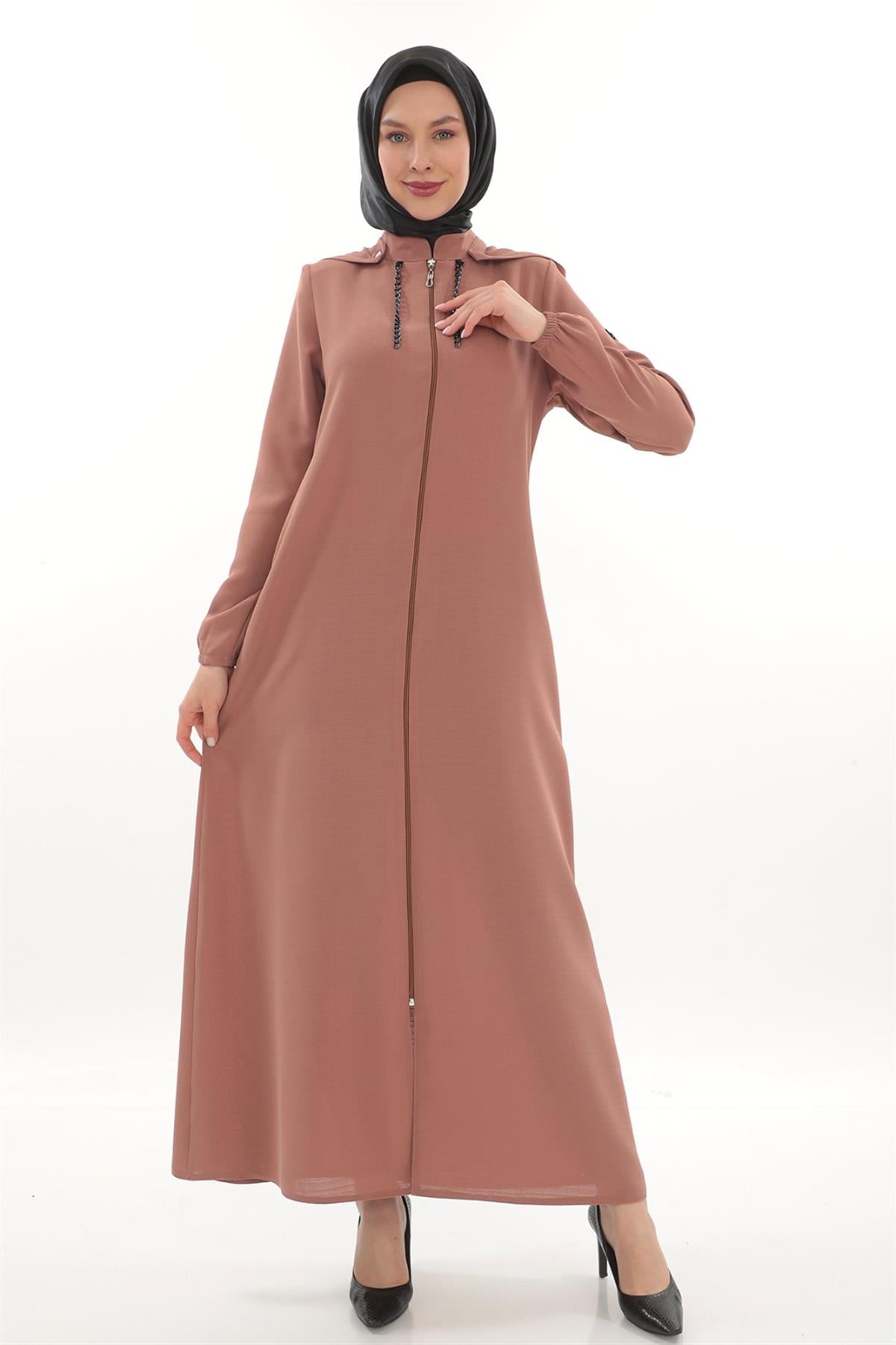 Kapüşonlu somon ferace