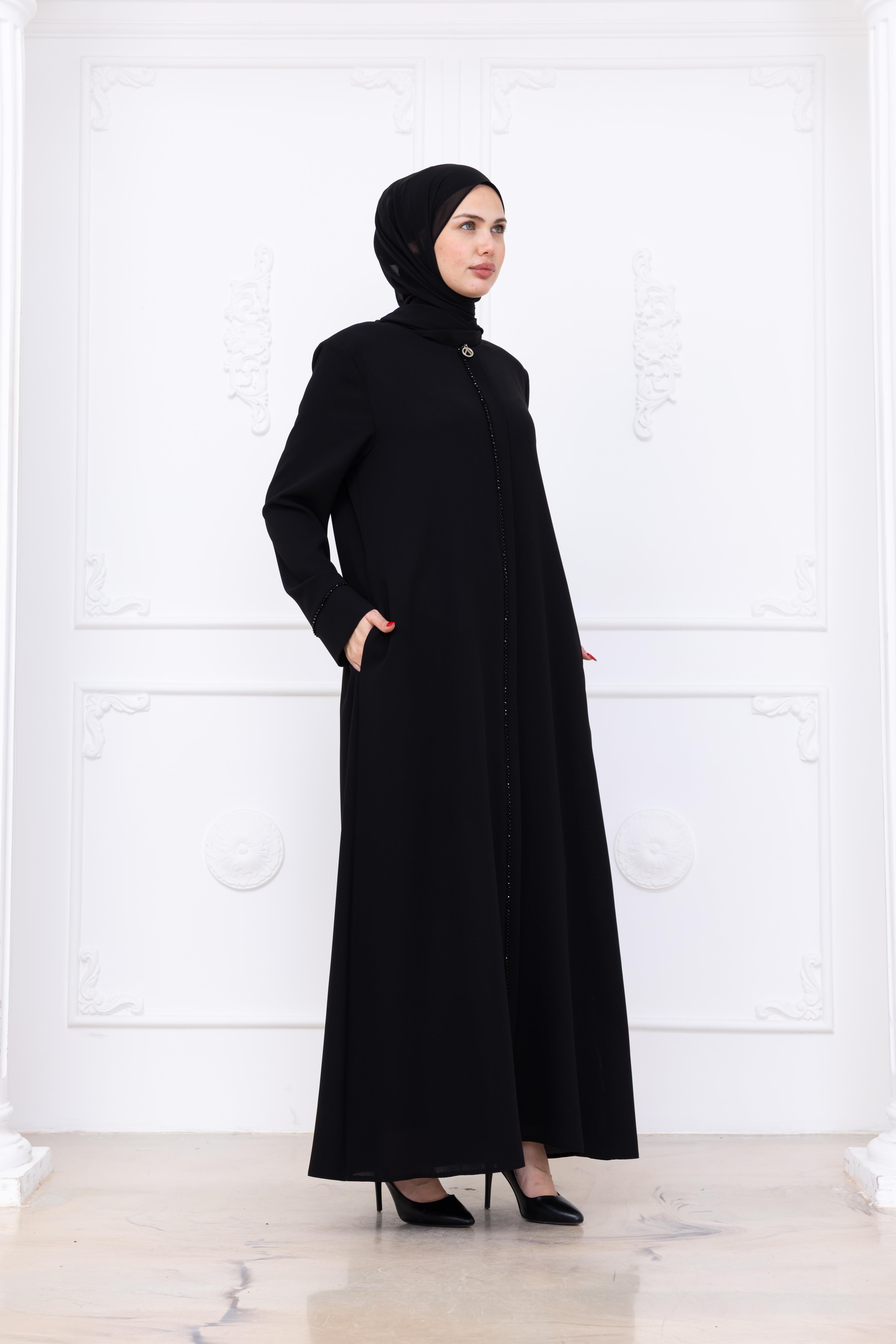 7095 Siyah Krep Ferace