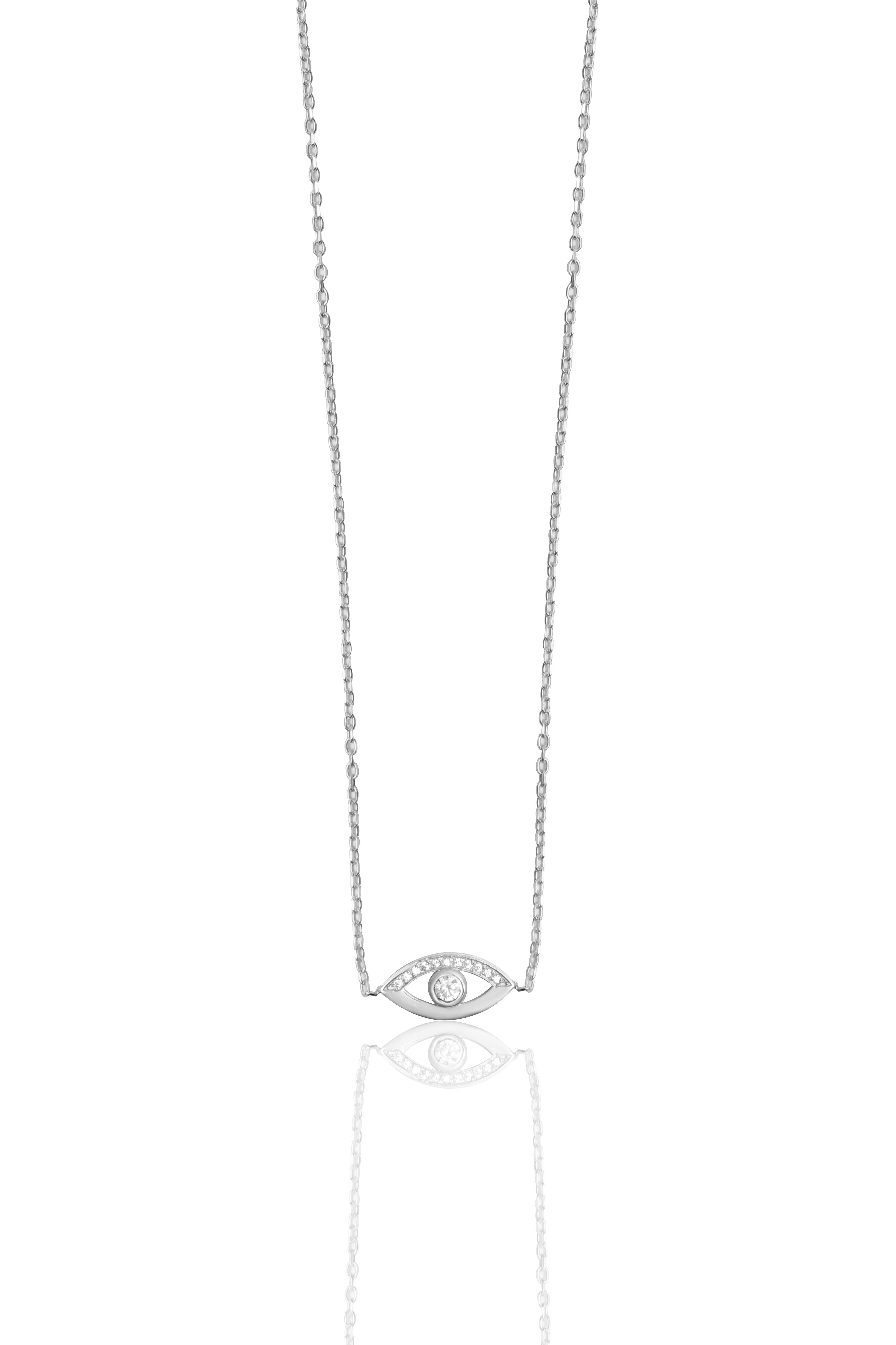 0.10 Carat Nazar Pırlanta Kolye