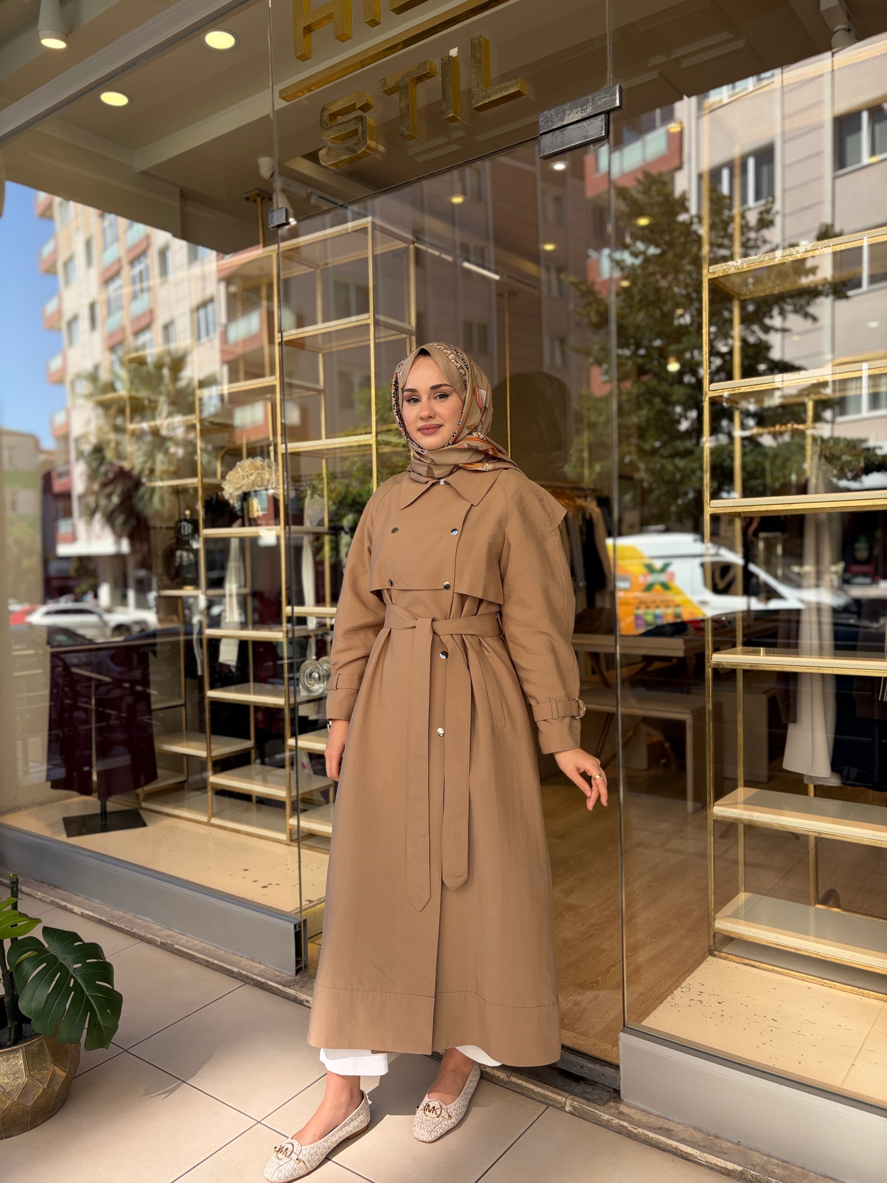 ALLER DETAYLI TRENÇKOT CAMEL