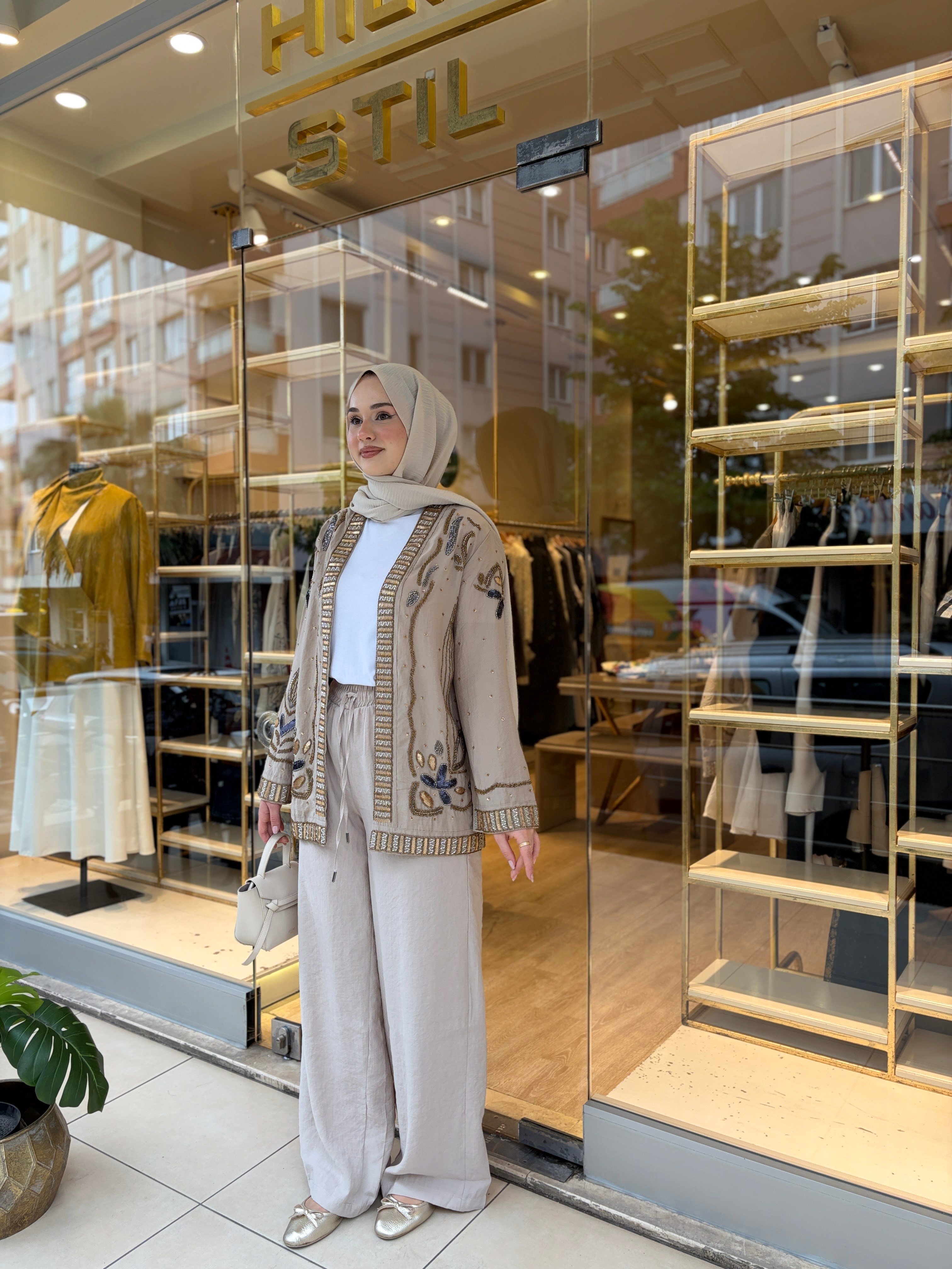 BELİ LASTİKLİ MODAL PANTOLON BEJ 