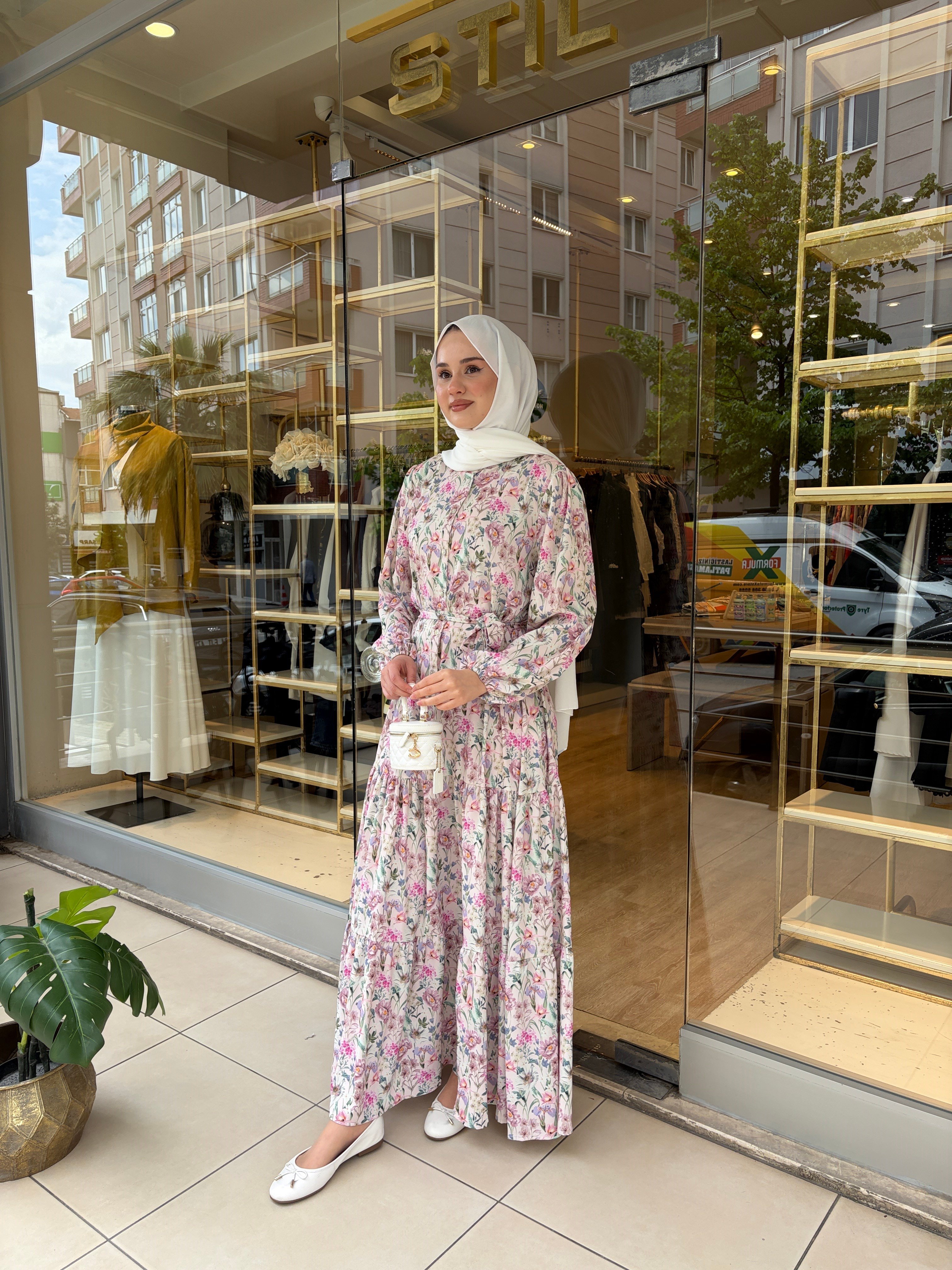BLOOM ELBİSE PEMBE