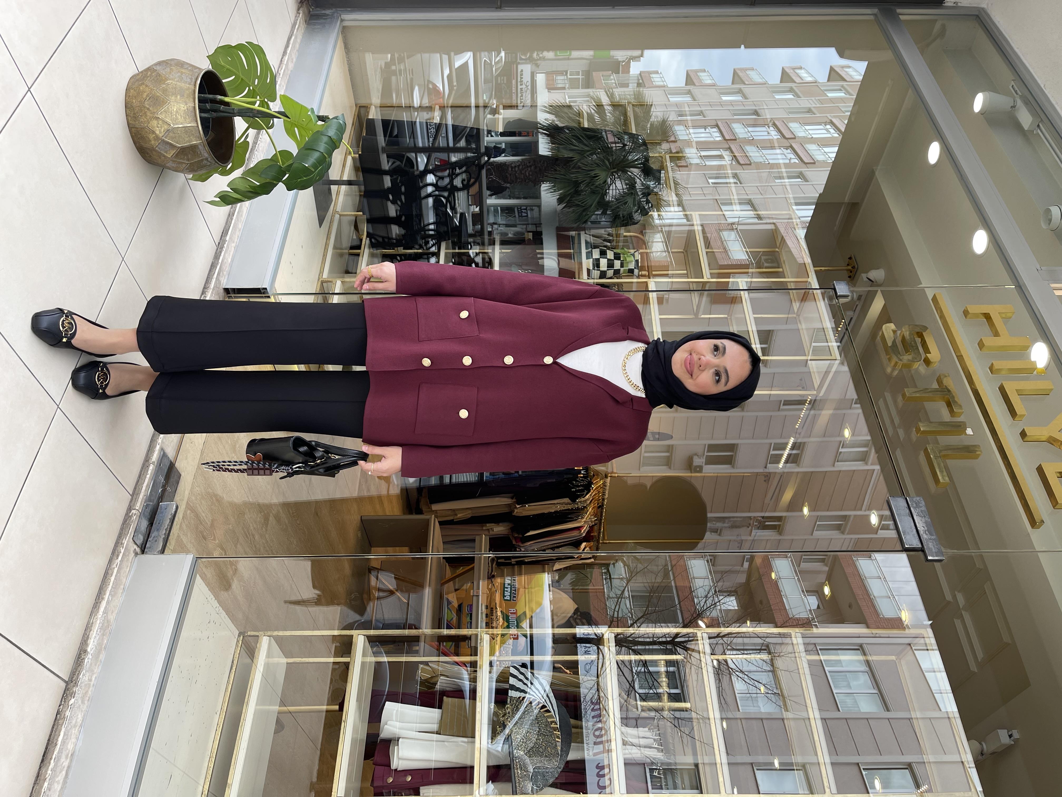 Çimalı pantolon siyah 