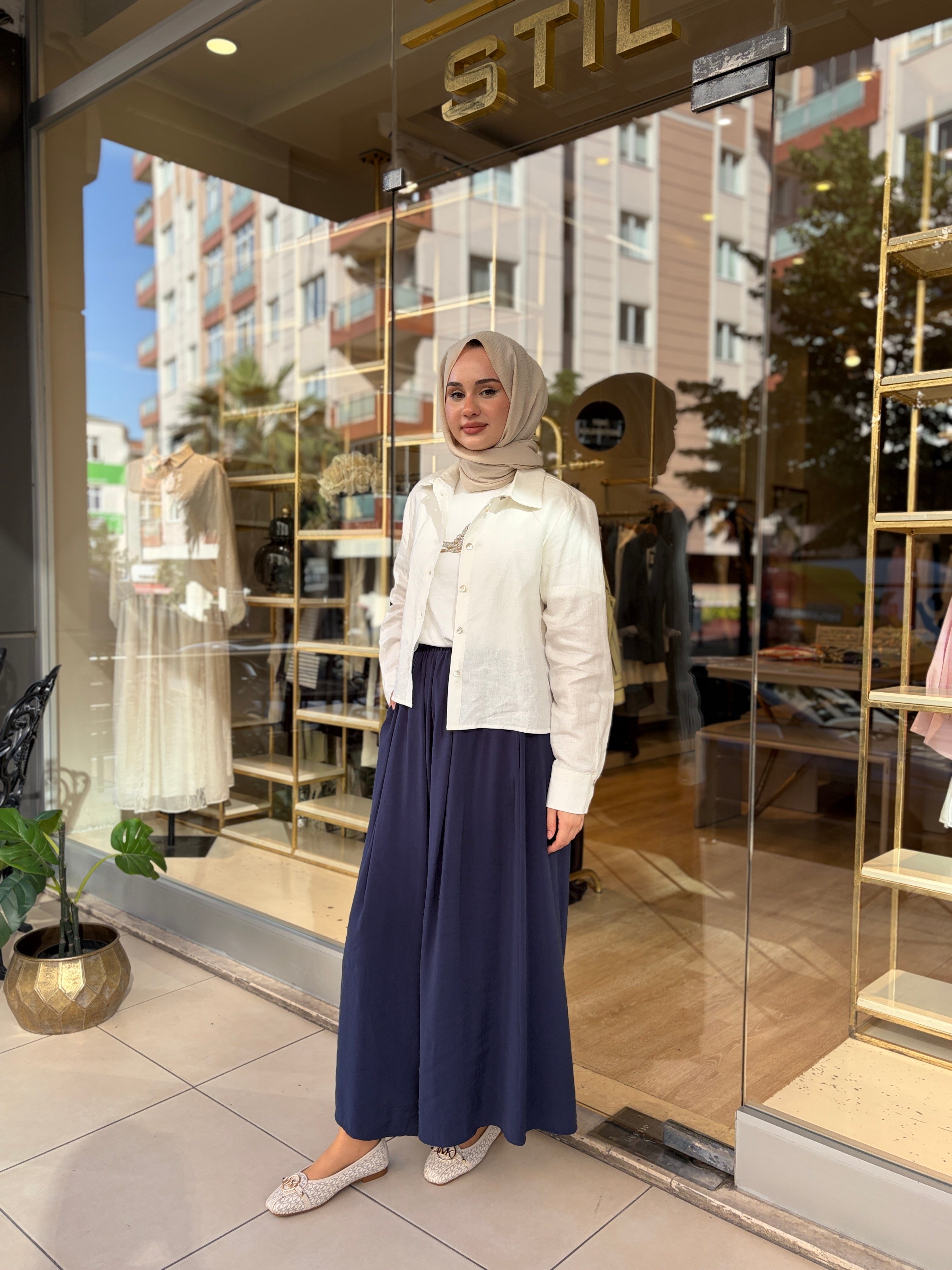 LADY TENSEL PANTOLON LACİVERT